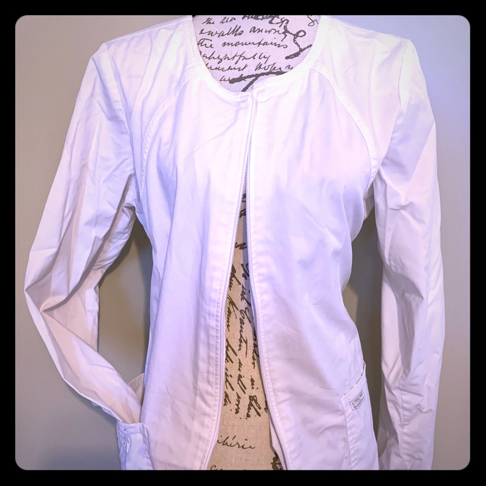 White Nursing Scrub Jacket
